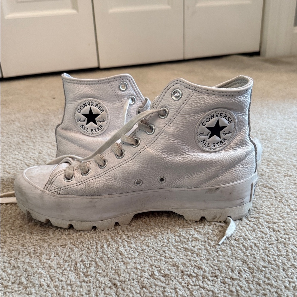 Converse White Leather High-Tops